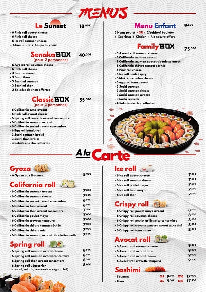 Senaka sushi - Menu Image 1