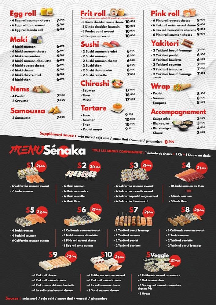 Senaka sushi - Menu Image 2